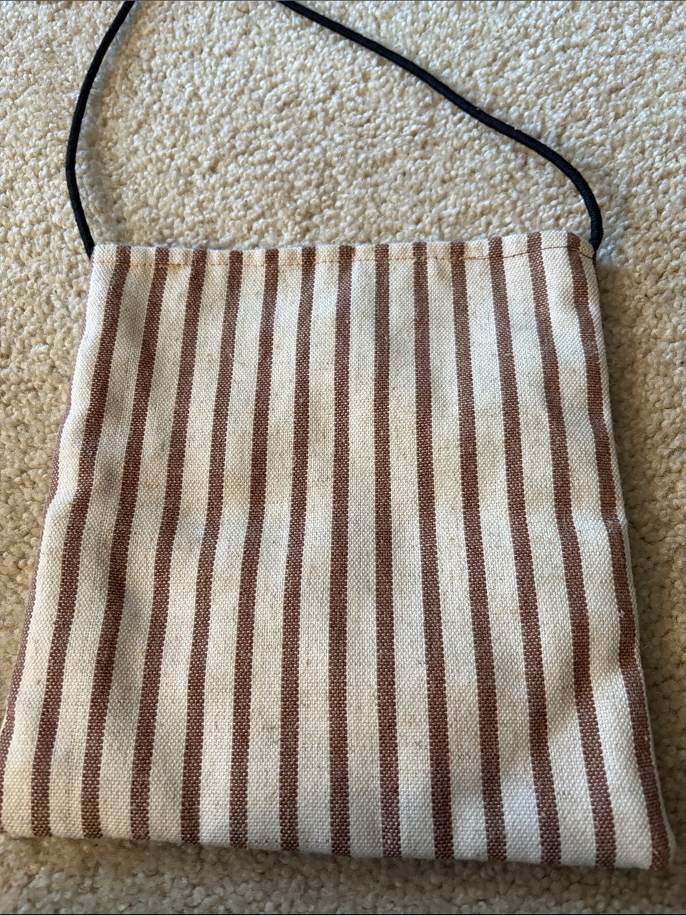 Handmade Boho Patchwork Crossbody Bag in Brown and Cream Tones with Studs - New - Picture 7 of 15